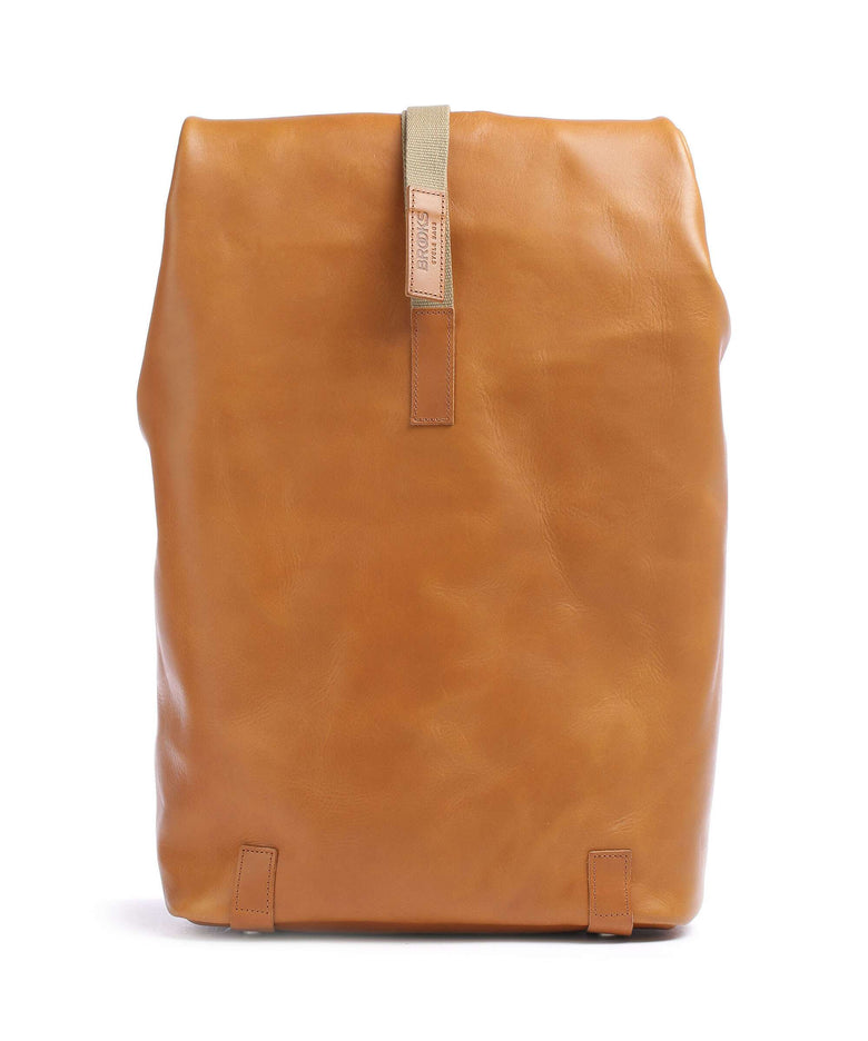 Brooks England Pickwick Leather Large Rolltop backpack 15″ cow leather cognac