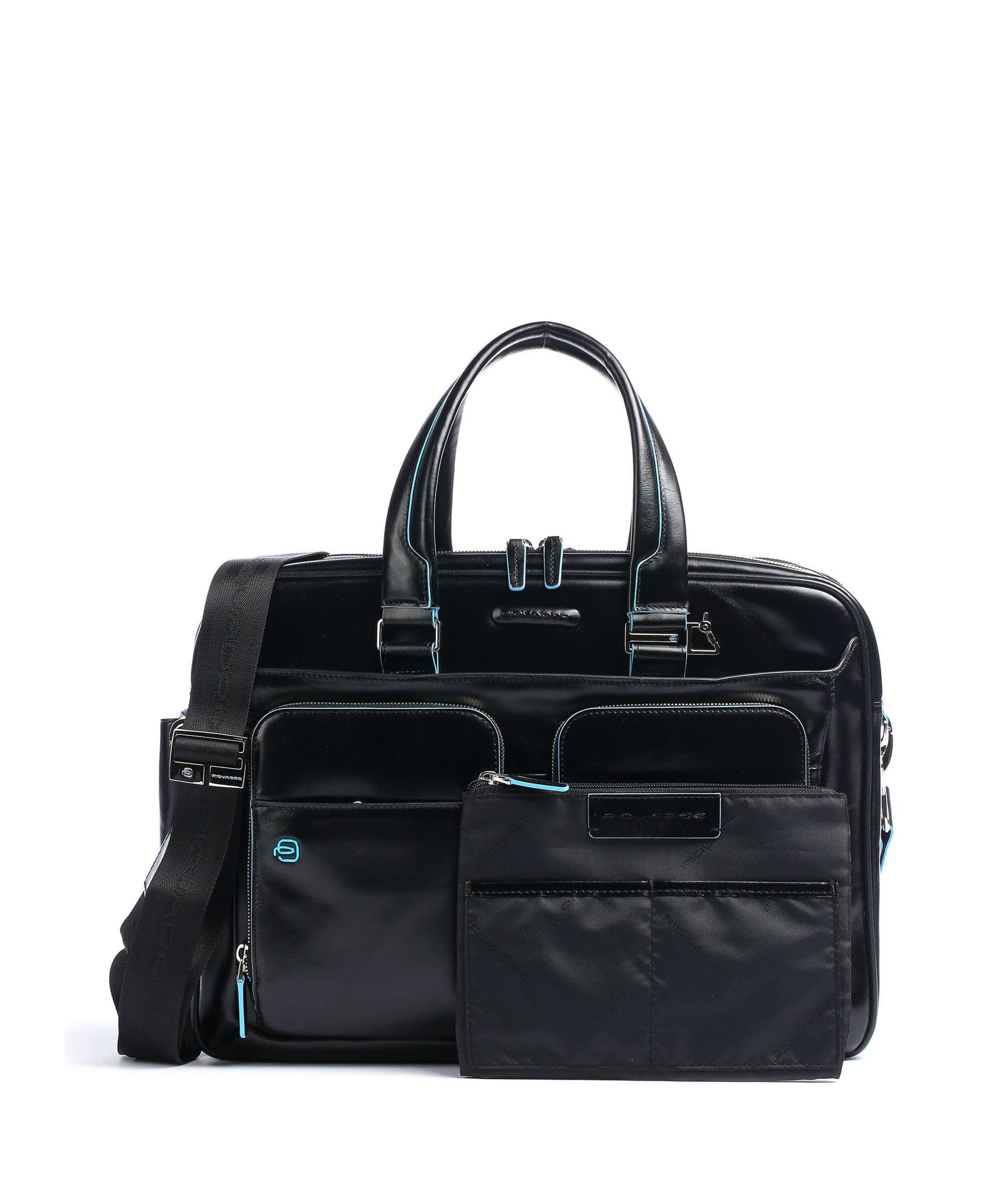 Piquadro Blue Square Briefcase 16″ leather nero - CA2765B2-N – WARDOW