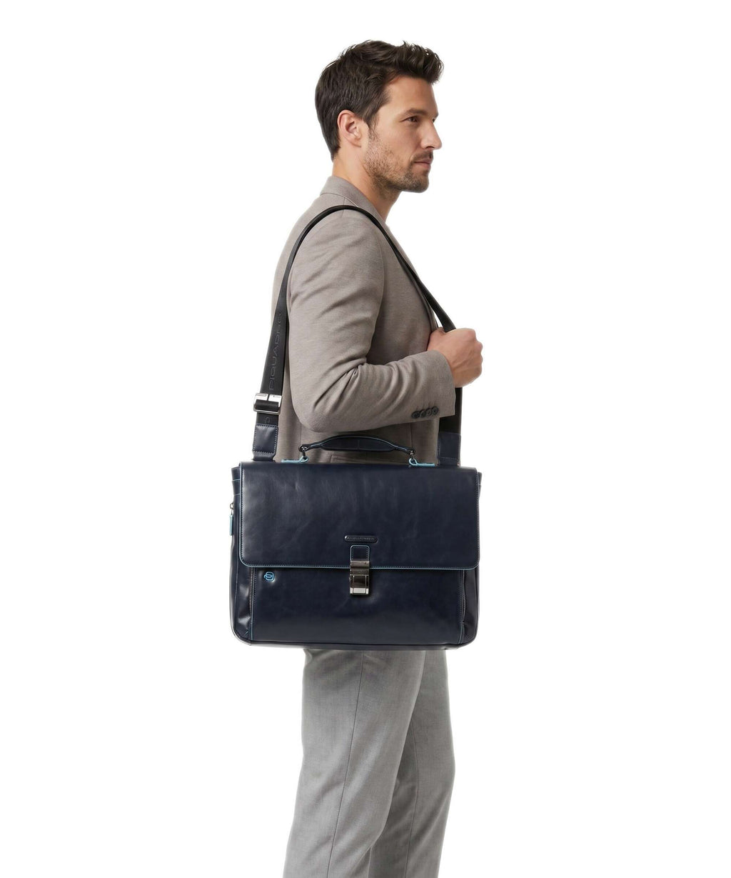 Piquadro Blue Square Briefcase blu