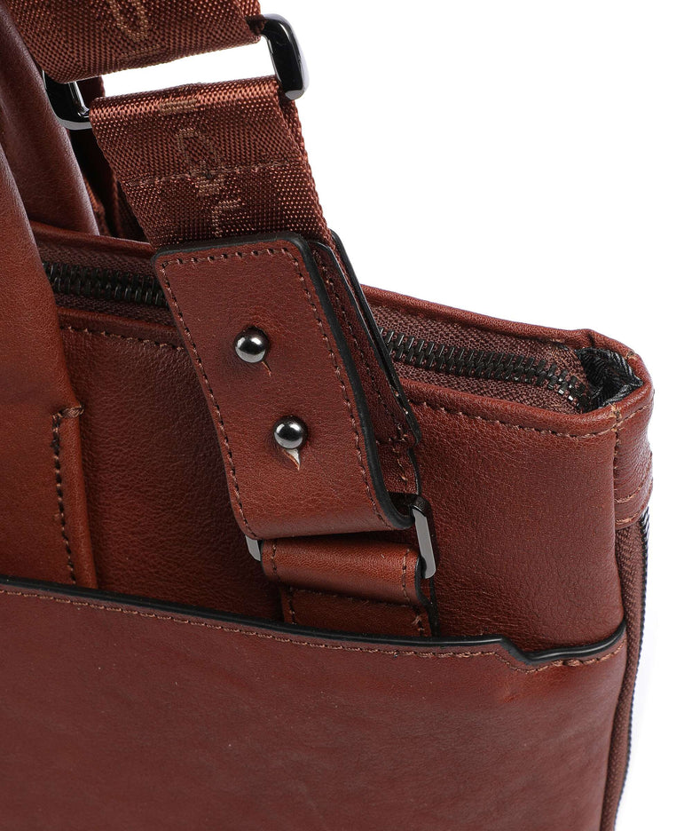 Piquadro Black Square Briefcase cuoio