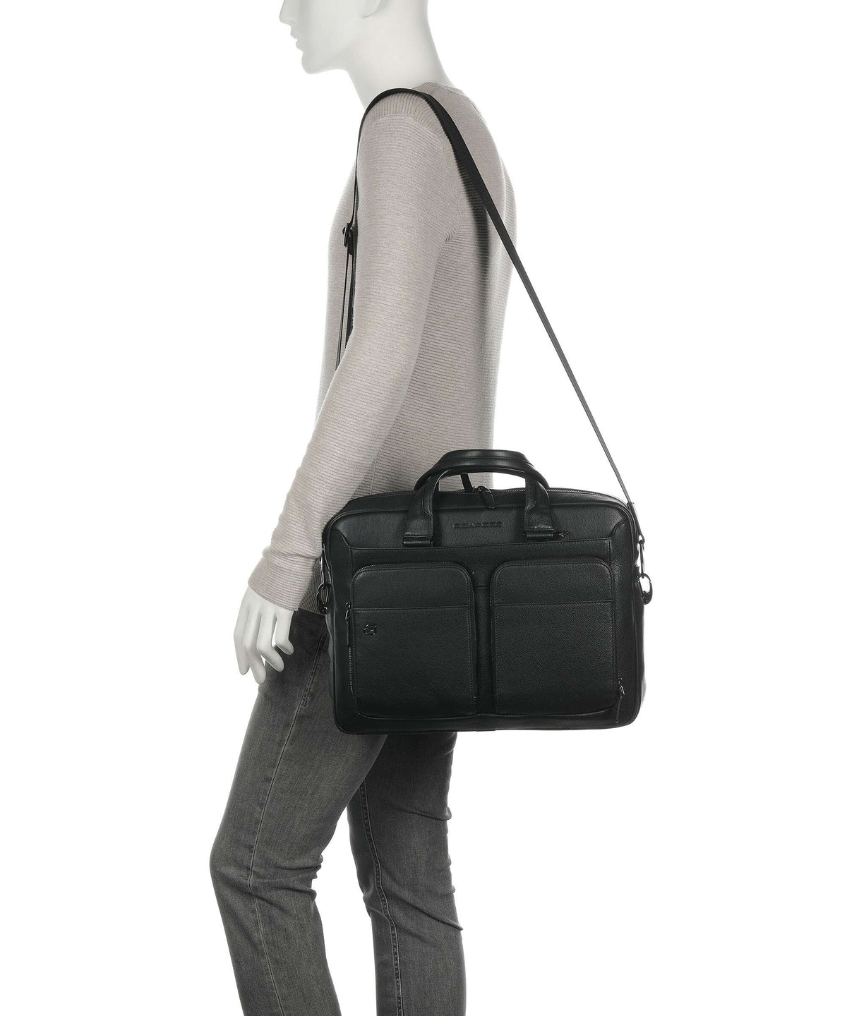 Piquadro Black Square Briefcase black