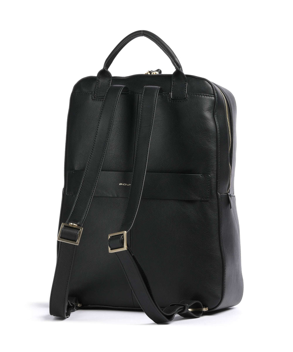 Piquadro Ashley Backpack 14″ fine grain cow leather nero