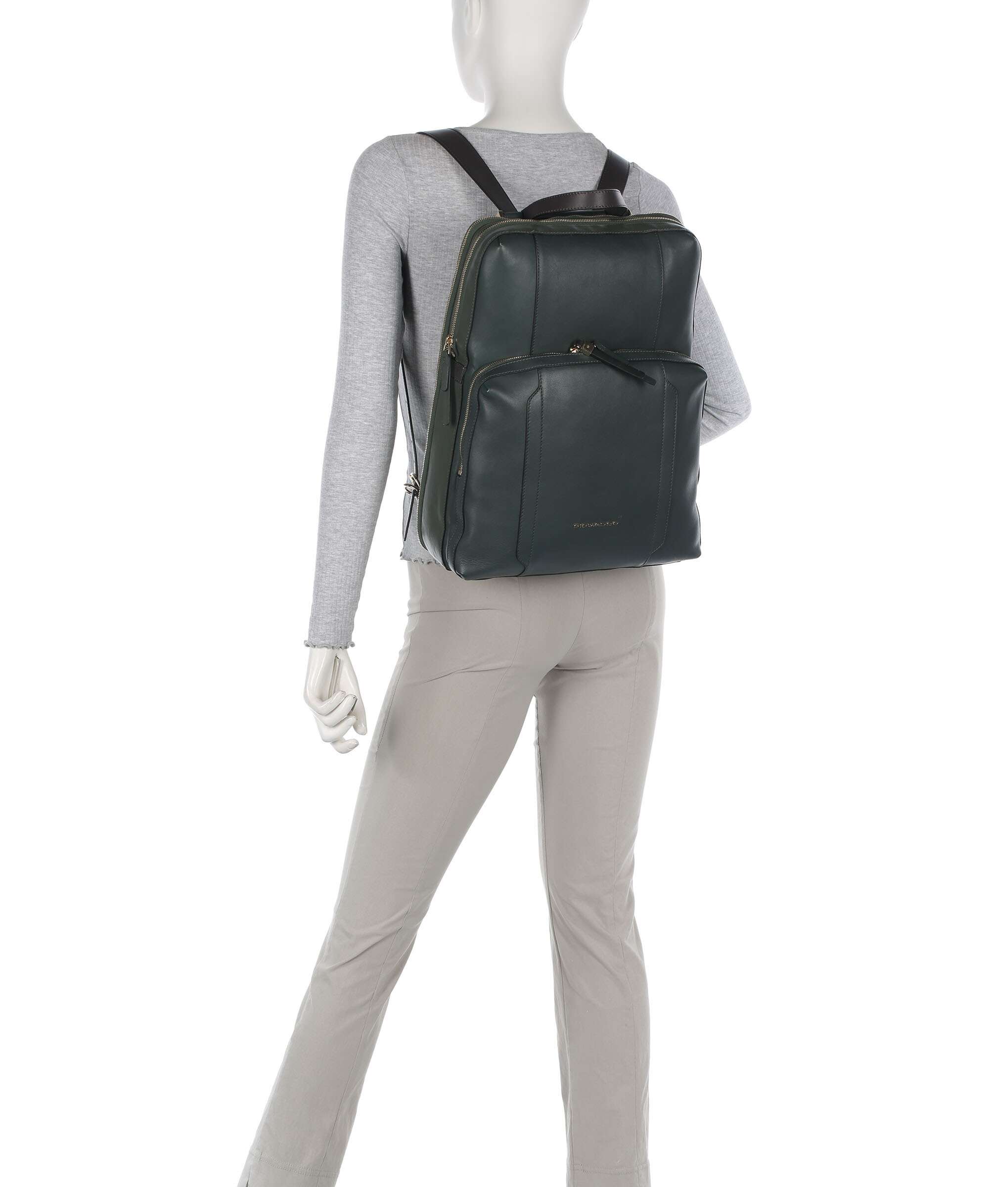 Piquadro Circle Laptop backpack verde bosco/verde oliva