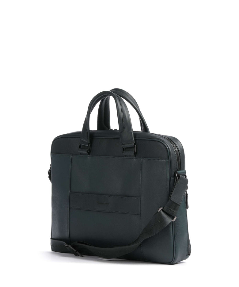 Piquadro Black Square Briefcase verde bosco/verde oliva