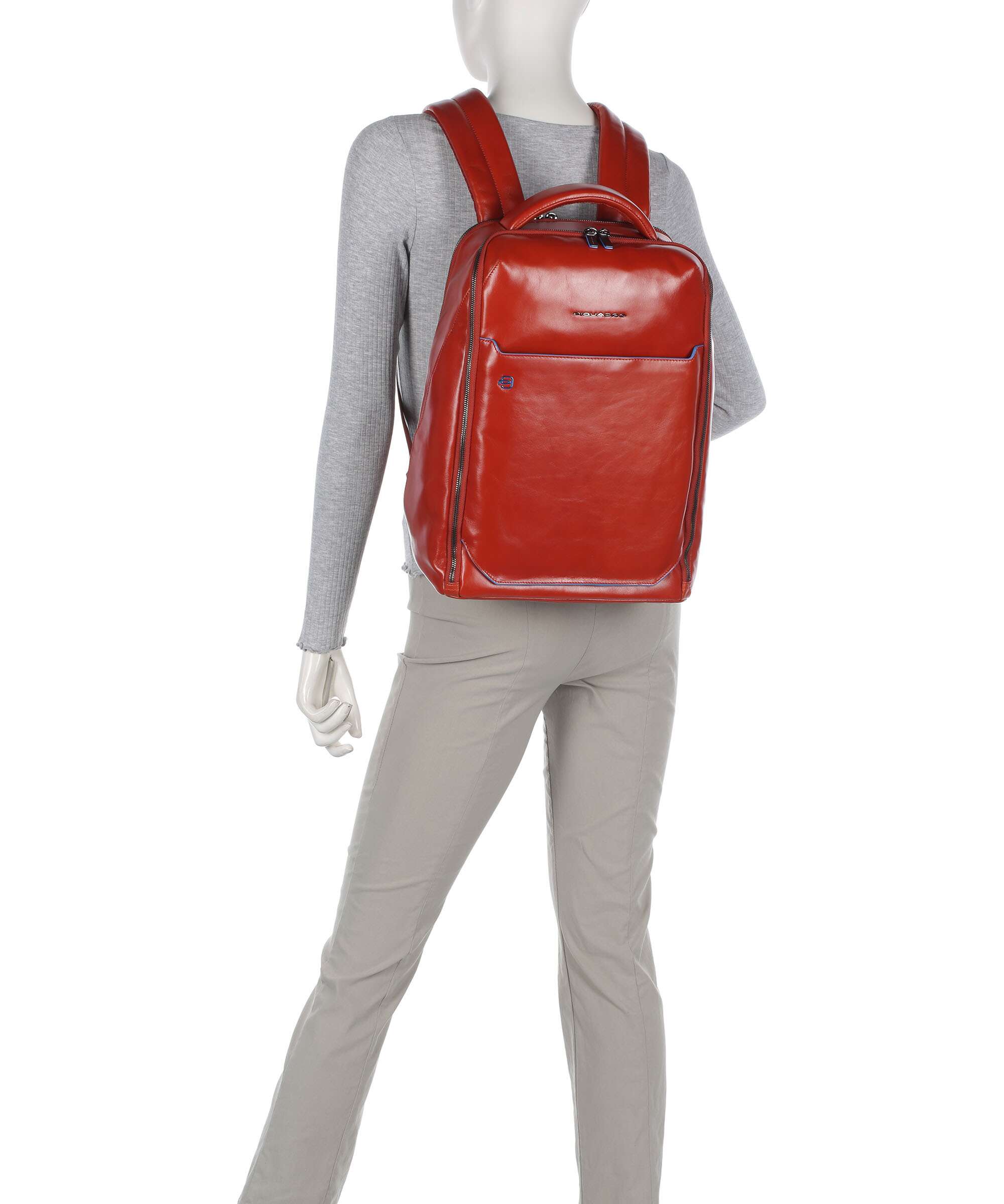 Piquadro Blue Square Backpack tabacco