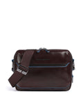 Piquadro Blue Square Crossbody bag mogano