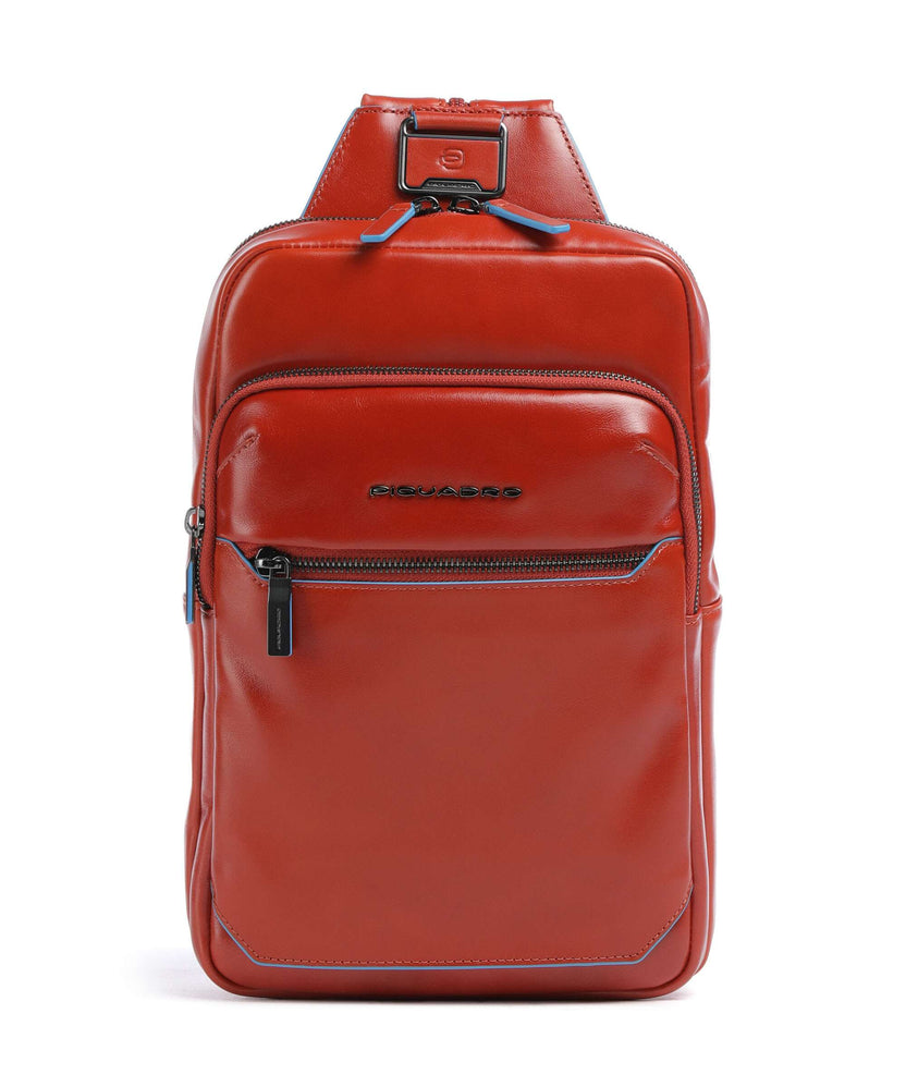 Piquadro Blue Square Sling bag tabacco