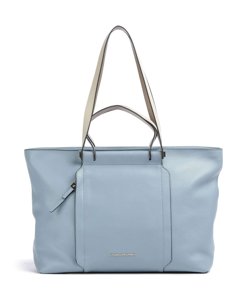 Piquadro Circle Tote bag light blue/beige