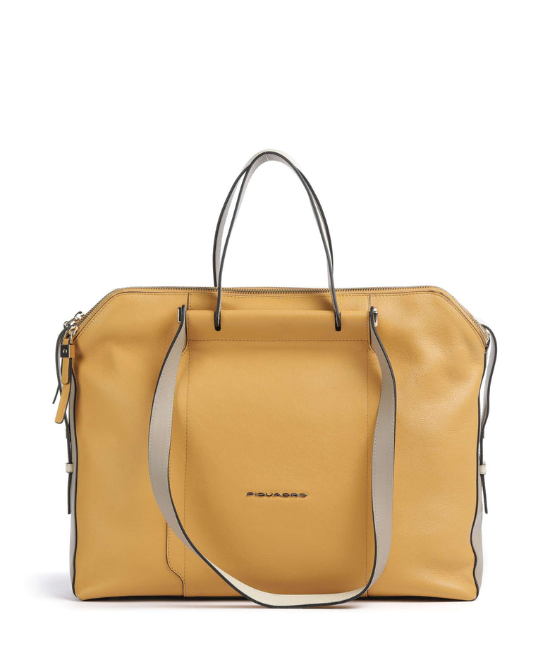 Piquadro Circle Briefcase yellow/beige