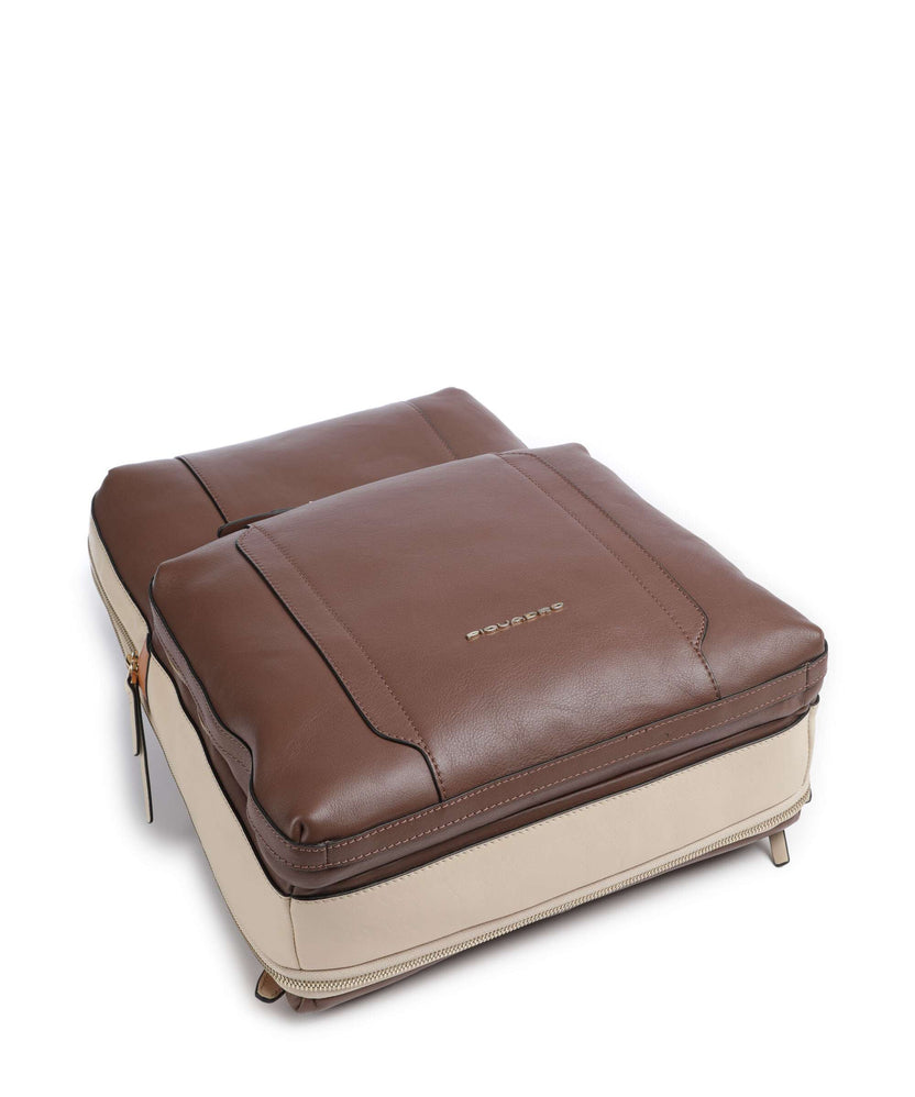 Piquadro Circle Laptop backpack marrone/beige