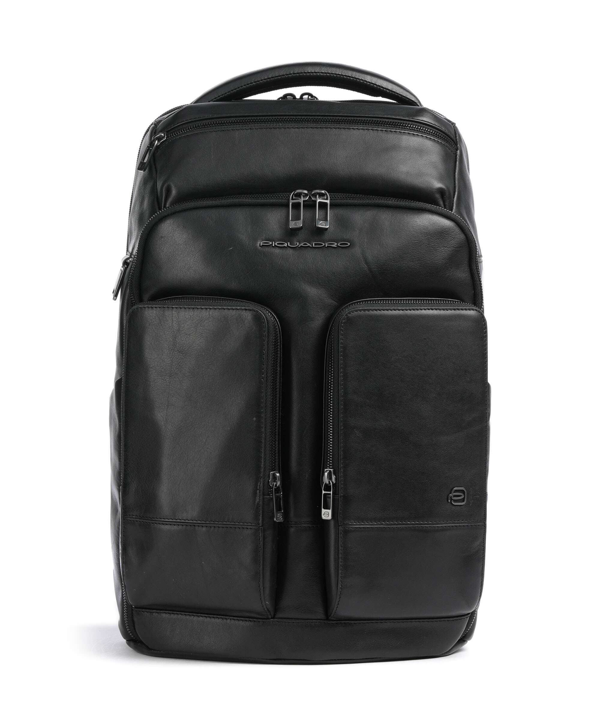 Piquadro W136 Backpack 14″ fine grain cow leather nero