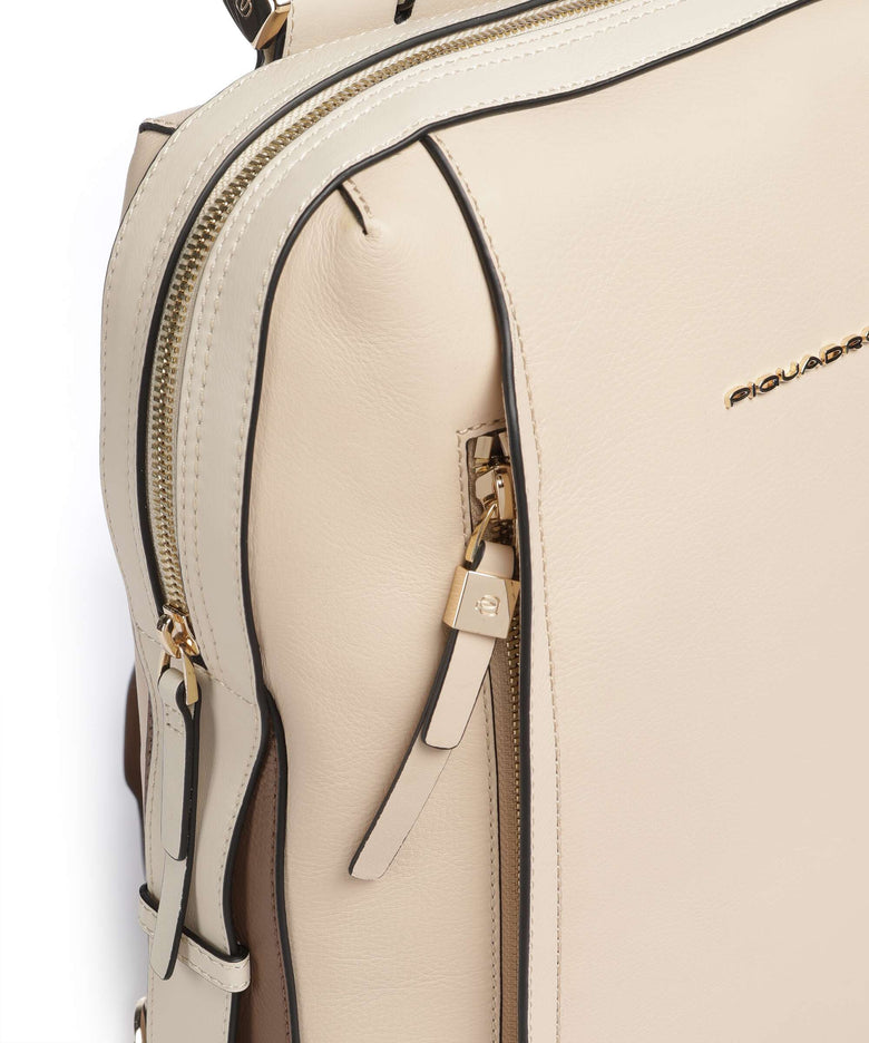 Piquadro Circle Laptop backpack beige/cuoio
