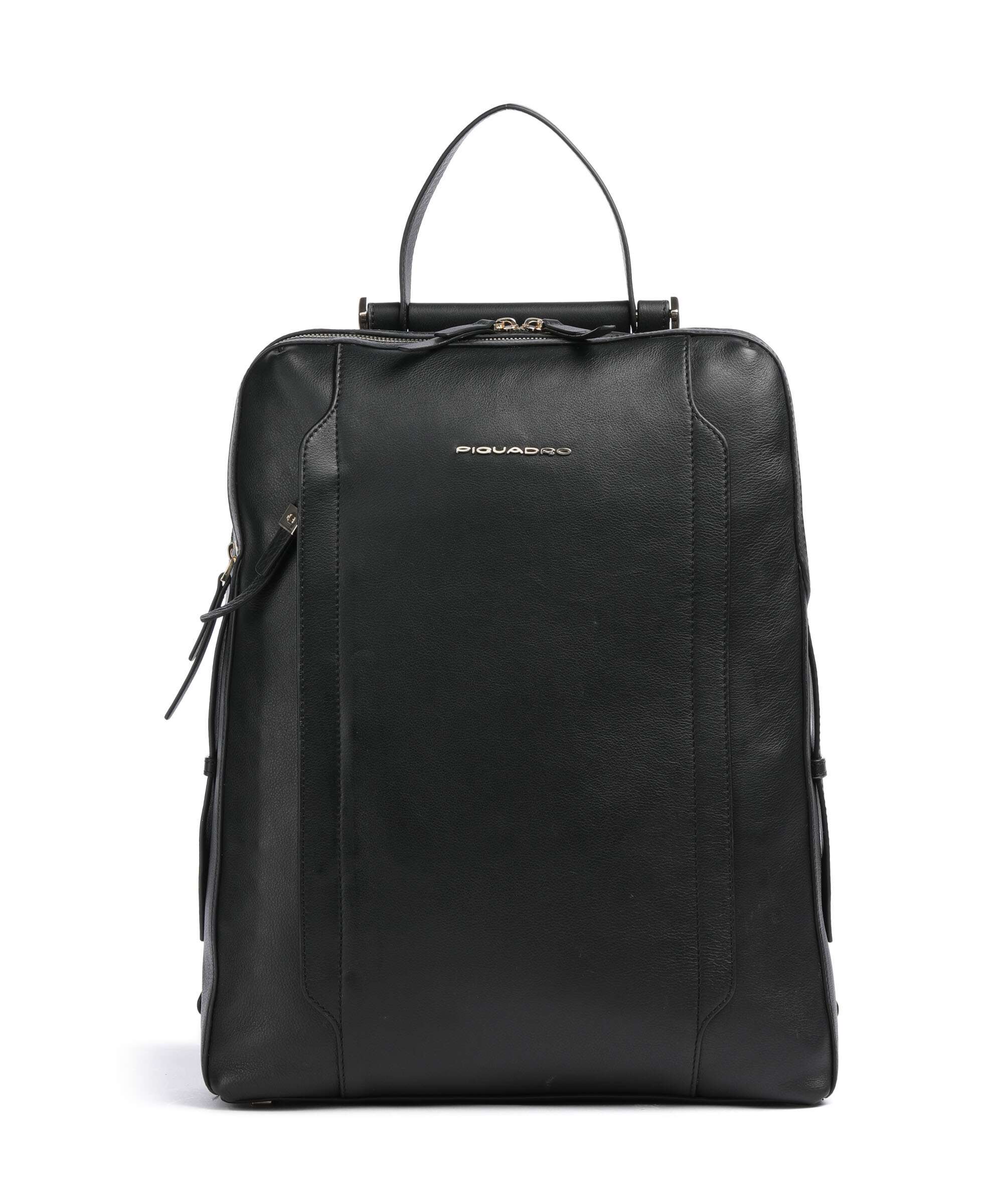Piquadro Circle Backpack 15″ fine grain leather black - CA7042W92-N ...