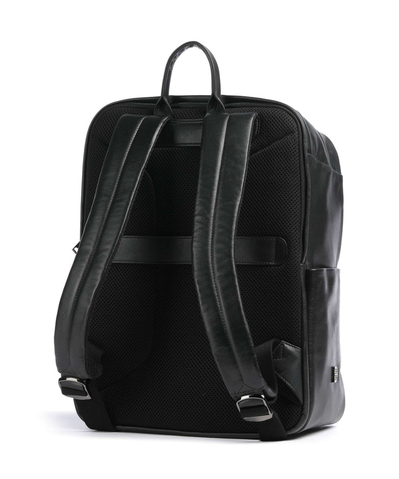 black leather backpack sydney DuDu Bags Sydney Laptop backpack 15″ grained calfskin black