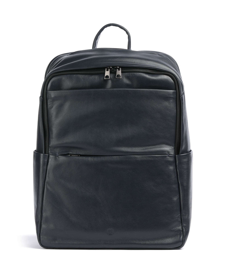 DuDu Bags Sydney Laptop backpack 15″ grained calfskin navy