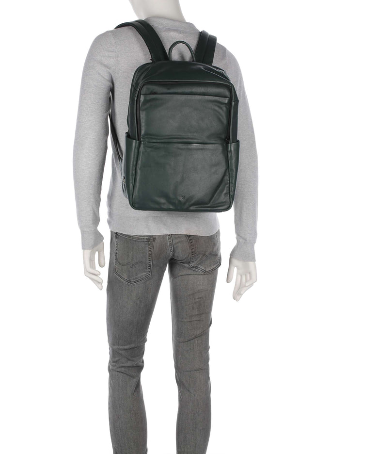 DuDu Bags Sydney Laptop backpack 15″ grained calfskin mangrove