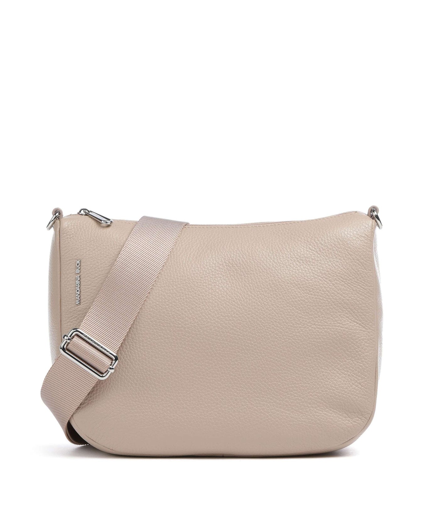 Mandarina Duck Mellow Leather Crossbody bag warm taupe