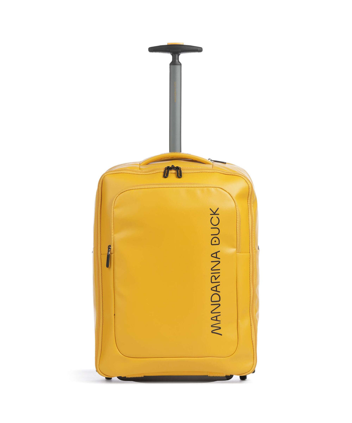 Mandarina Duck Coated Backpack with wheels duck yellow