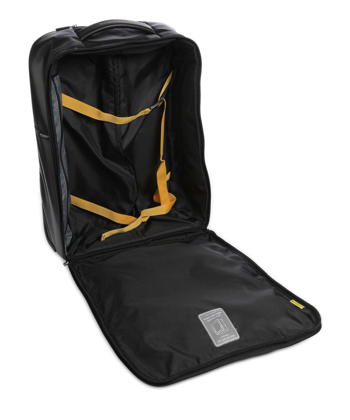 Mandarina Duck Coated Backpack with wheels black