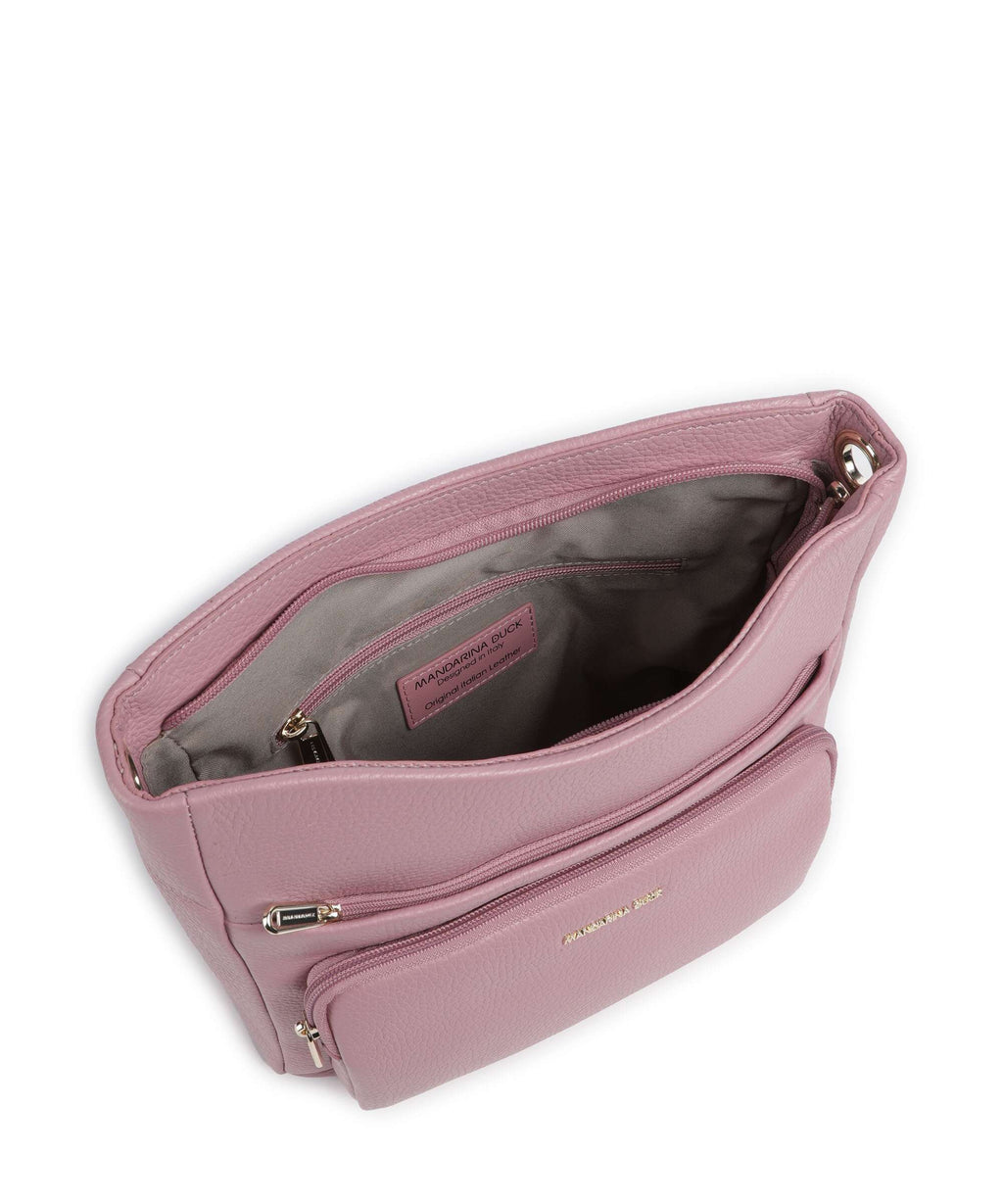 Mandarina Duck Mellow Leather Crossbody bag lilac rose