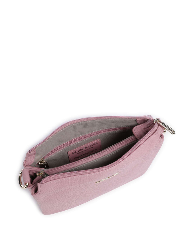 Mandarina Duck Mellow Leather Crossbody bag lilac rose