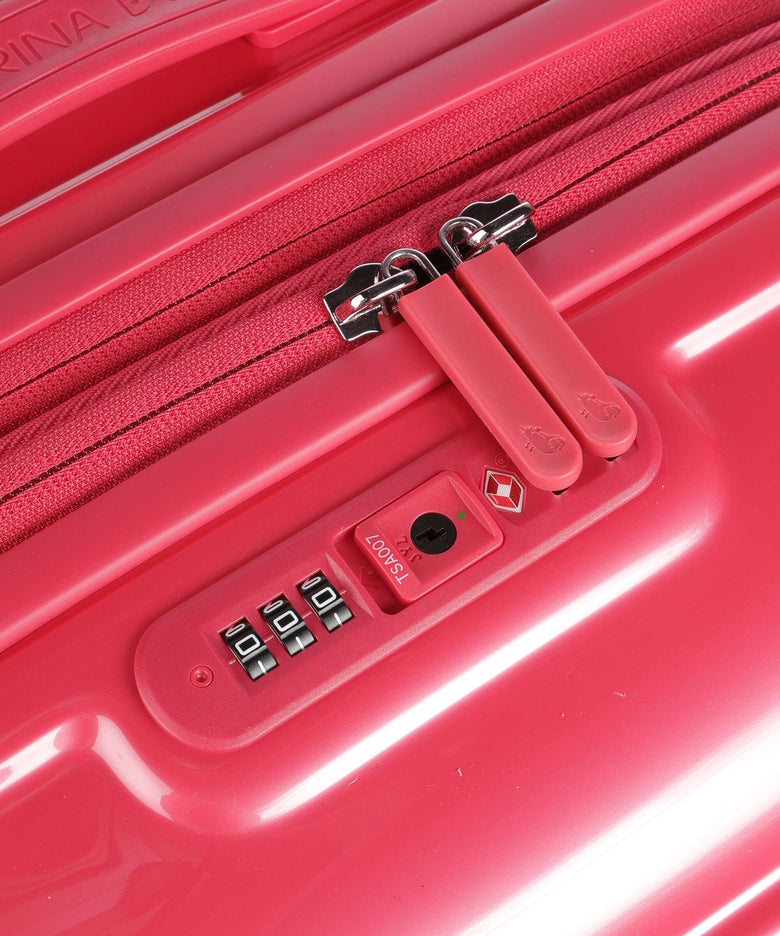 Mandarina Duck Logoduck+ Metal Spinner (4 wheels) raspberry