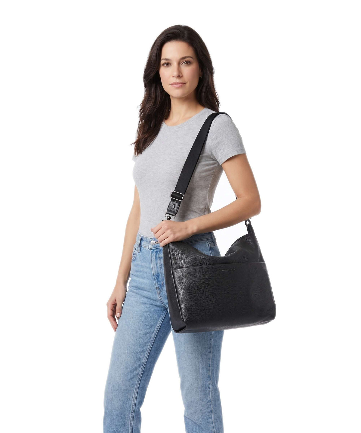 Mandarina Duck Mellow Leather Hobo bag nero