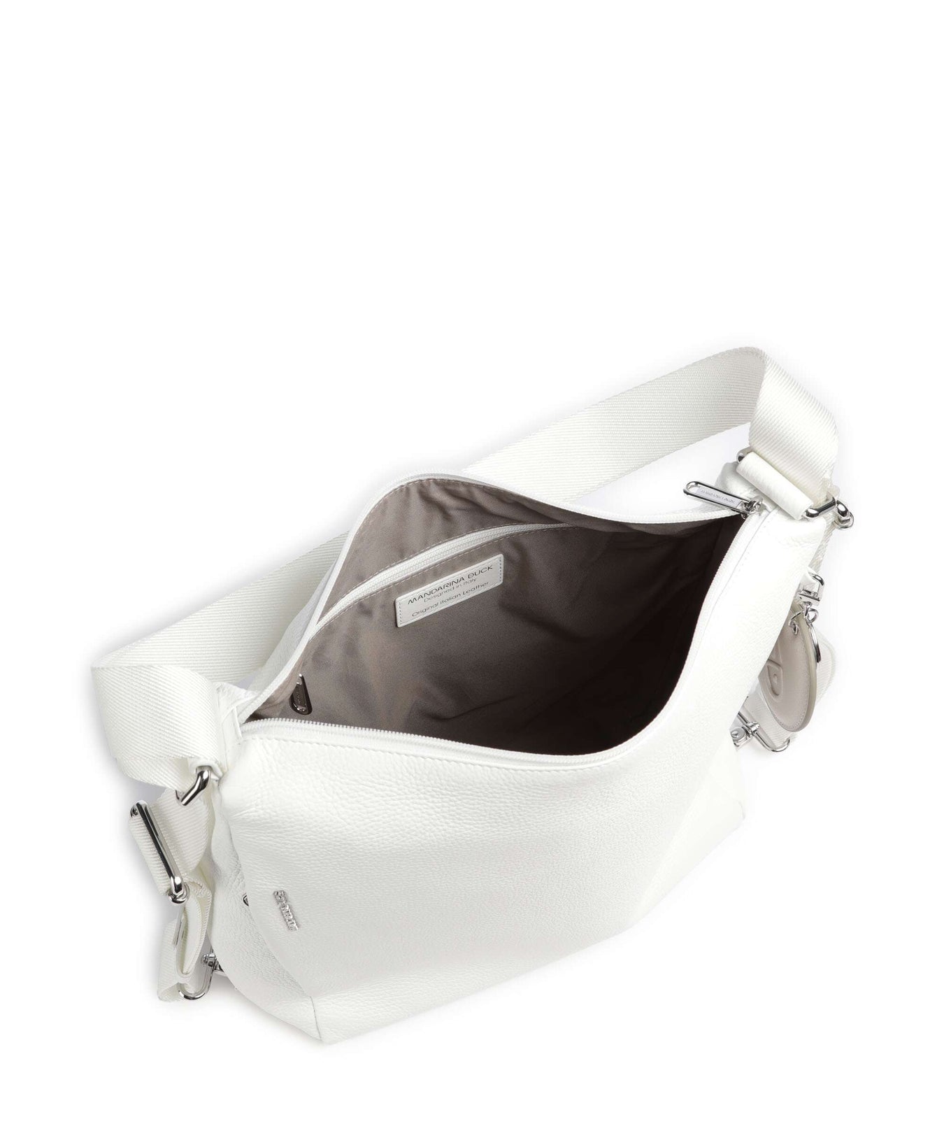 Mandarina Duck Mellow Leather Backpack bag blanc