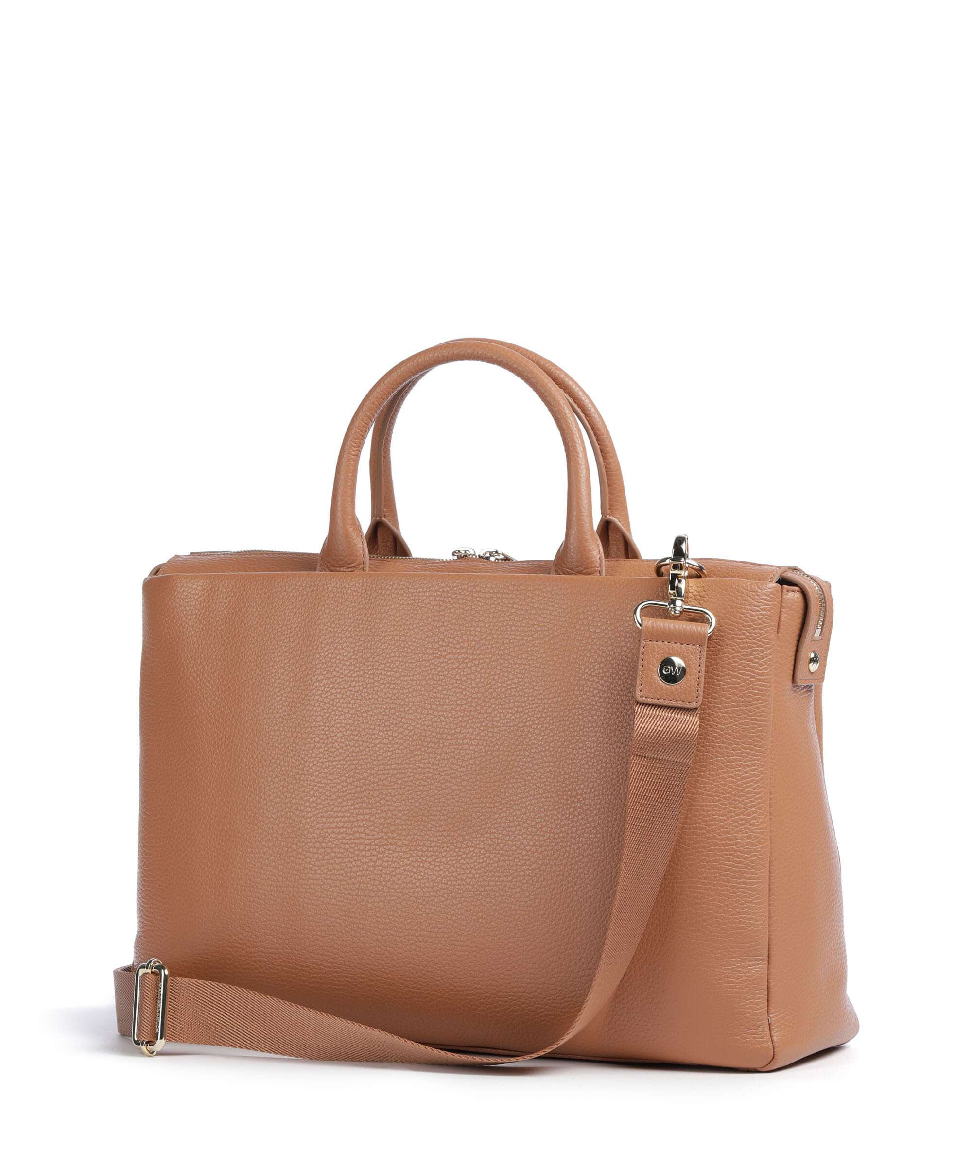 Mandarina Duck Mellow Urban Briefcase 14″ grained calfskin pecan