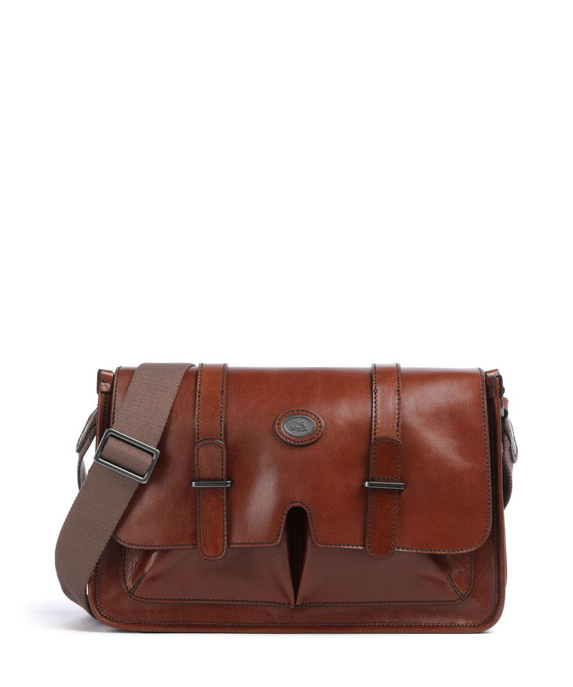 The Bridge Isaia Messenger bag marrone/rut scamosciato opaco