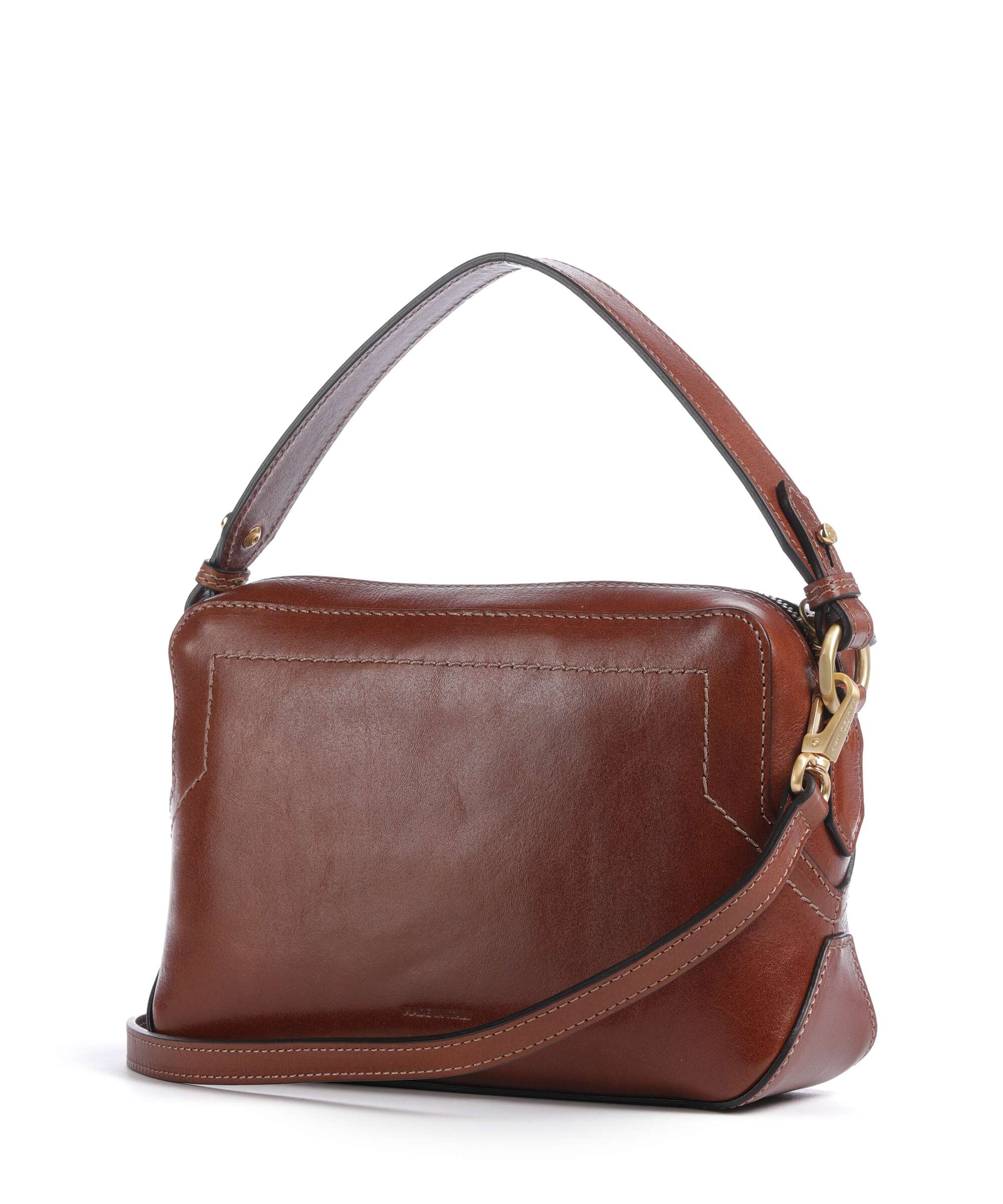 The Bridge Larissa Crossbody bag grained leather marrone