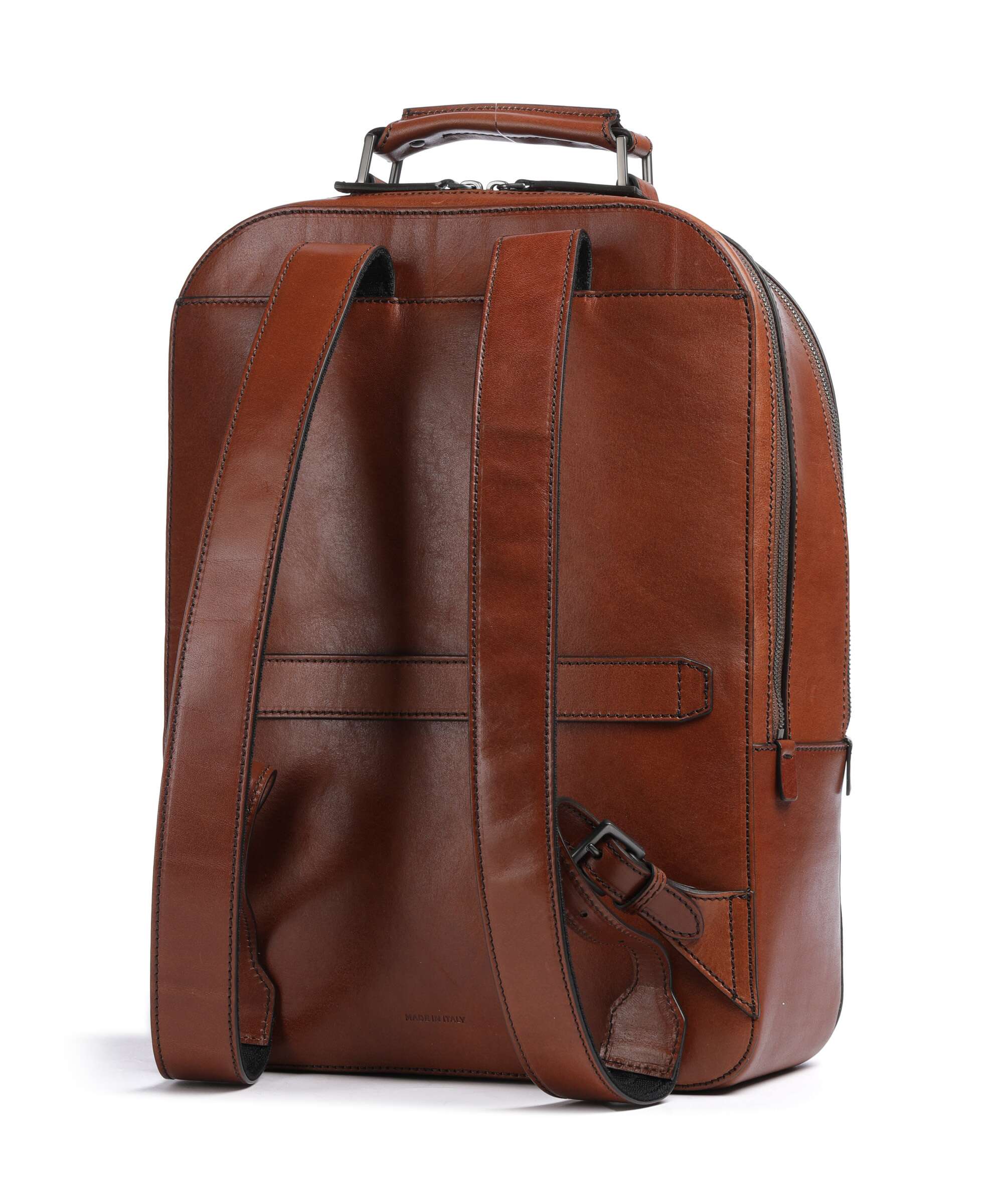 The Bridge 1980 Backpack 15″ fine grain cow leather marrone