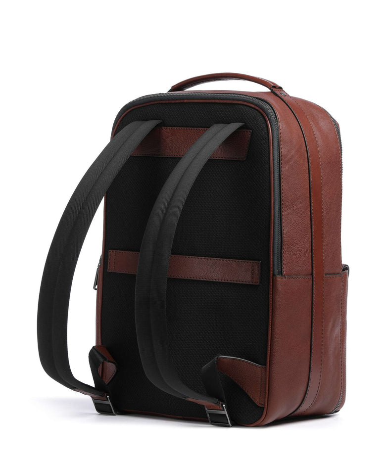 bridge leather backpack The Bridge Ludovico Travel backpack 14″ grained cow leather marrone