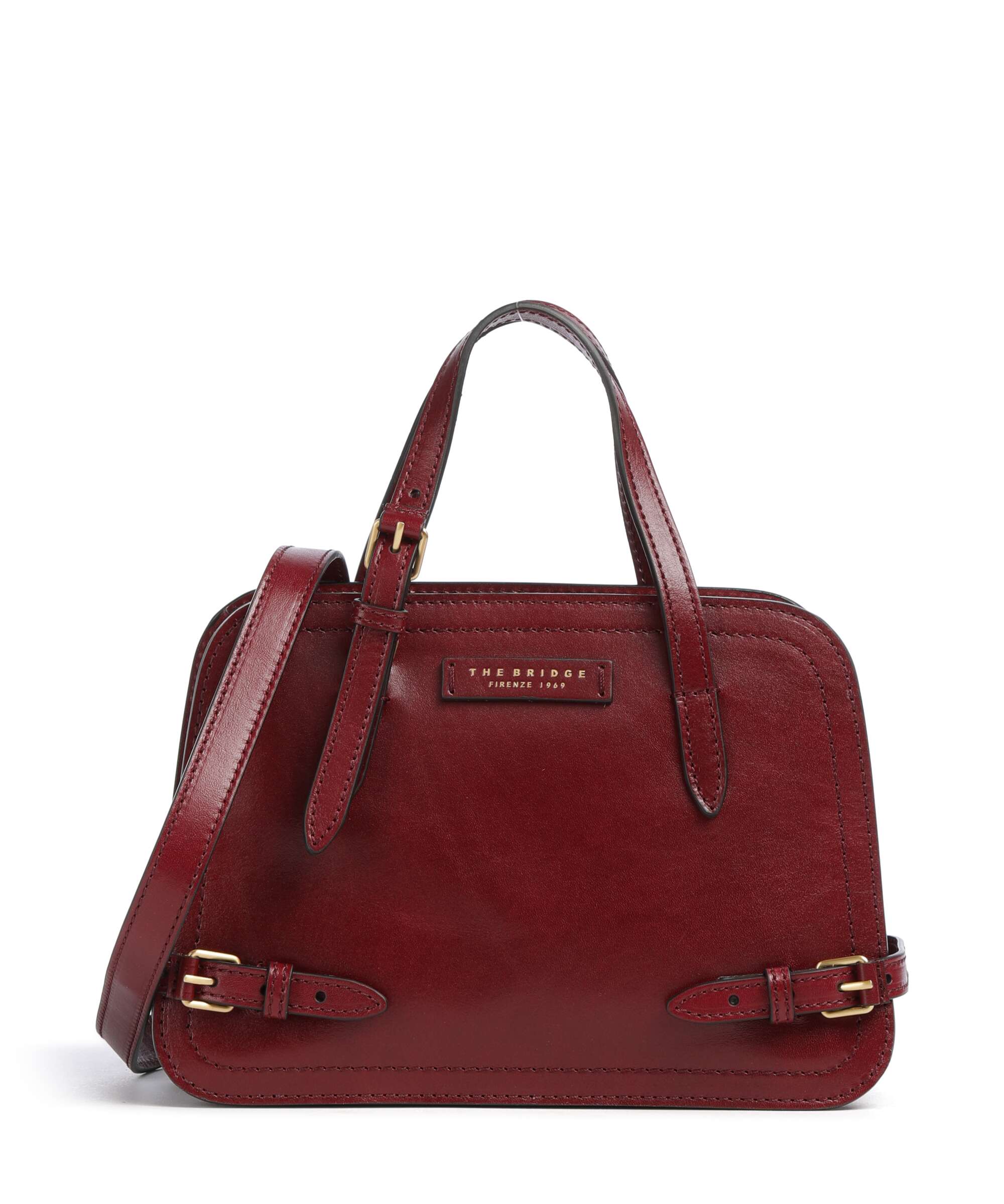 The Bridge Monica Handbag grained leather pino - 04500601-01F – WARDOW