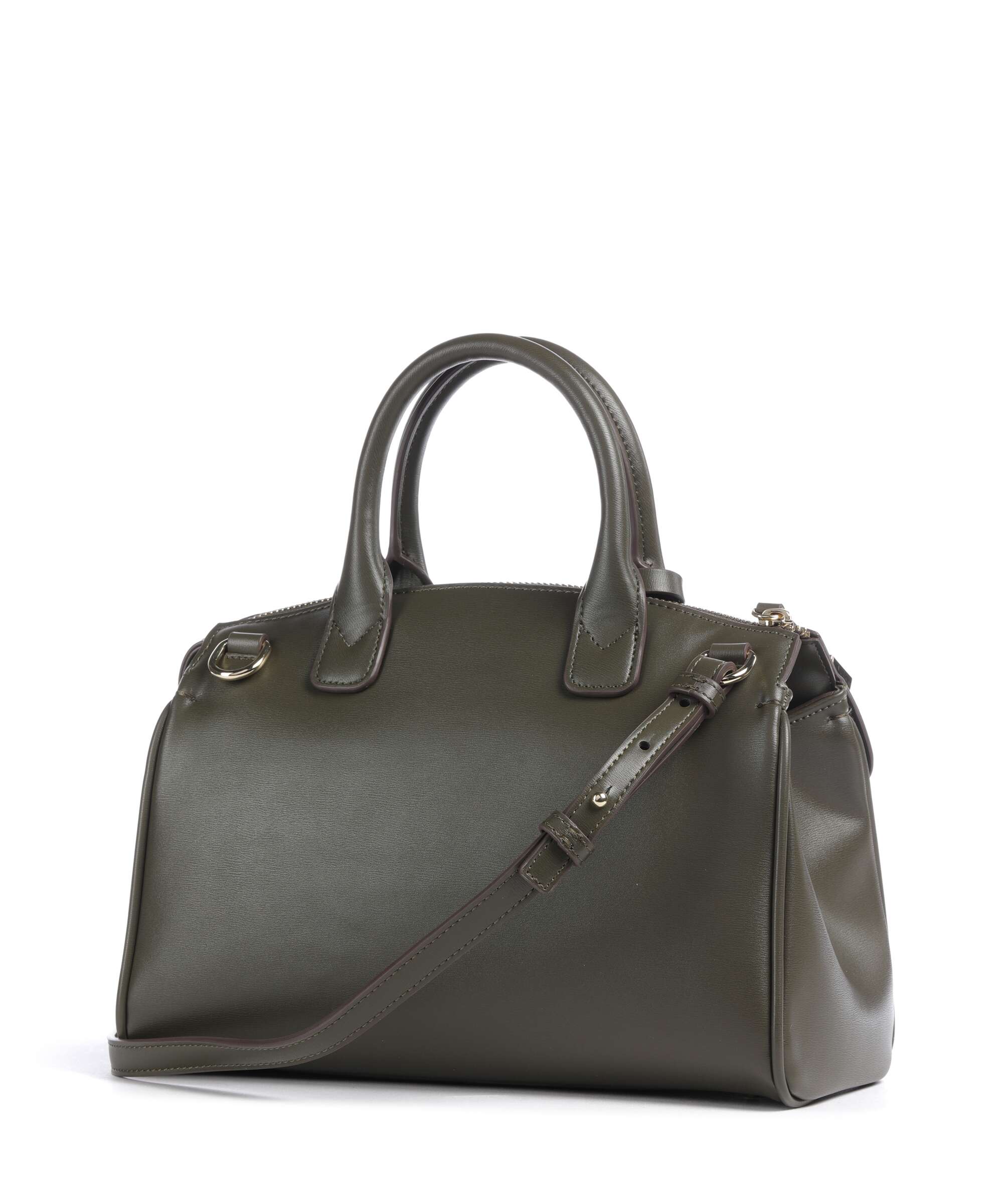 【美品】EMPORIO ARMANI レザーハンドバッグ★タッセル、EAチャーム Armani Exchange Jane M Handbag imitation leather savanna