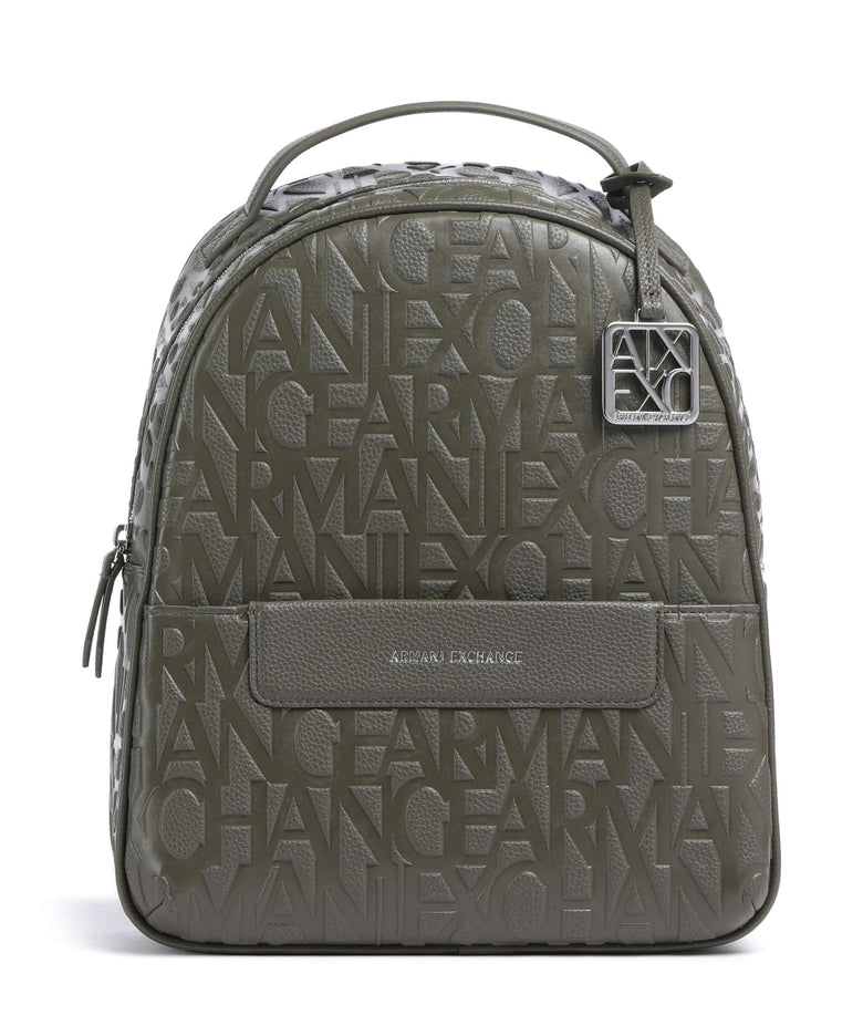armani exchange logo print mini backpack Armani Exchange Liz Pebble S Backpack imitation leather savanna