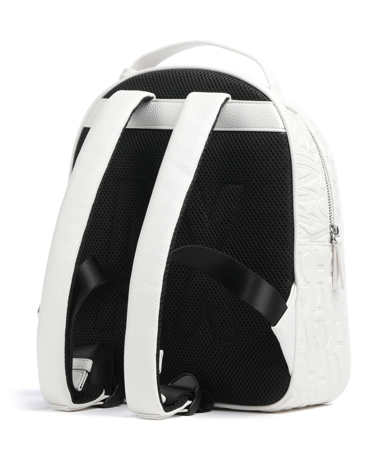 Armani Exchange Liz Pebble S Backpack off white