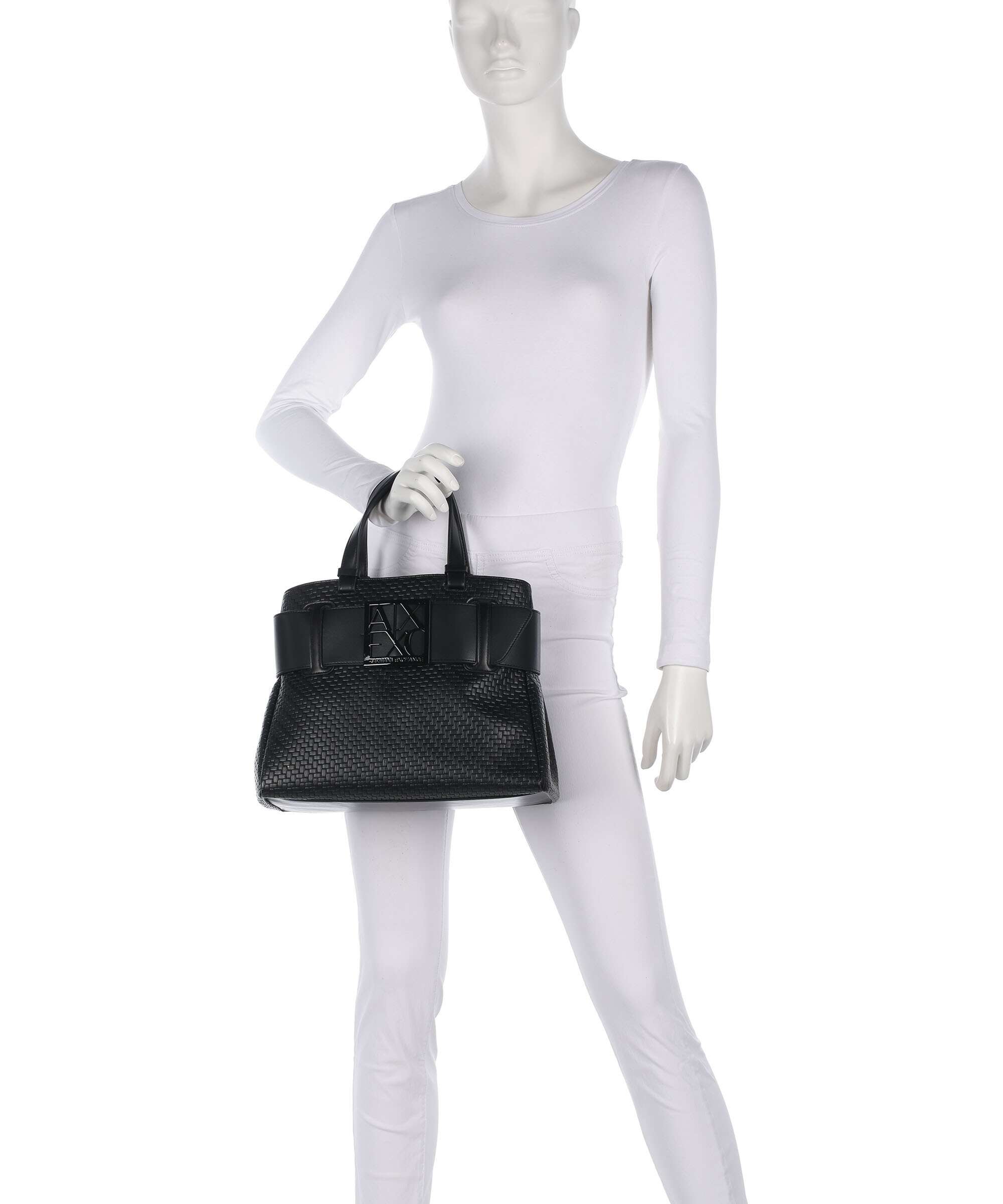 Armani Exchange Susy Soft Woven S Handbag imitation leather black