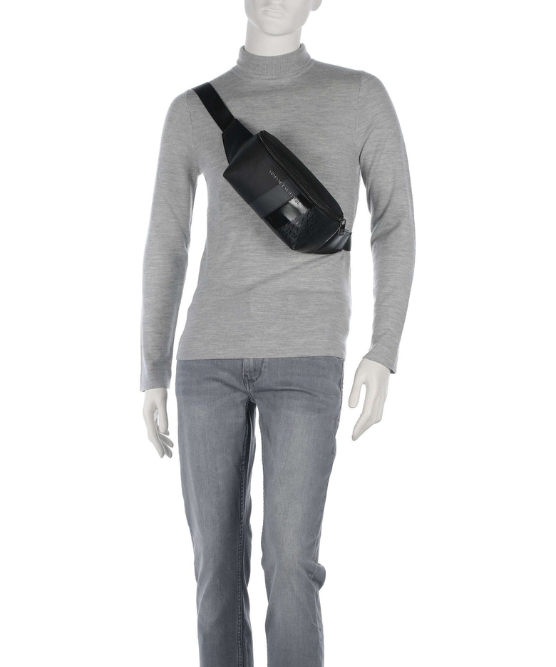 Armani Exchange Dylan Fanny pack black/gunmetal/shiny black