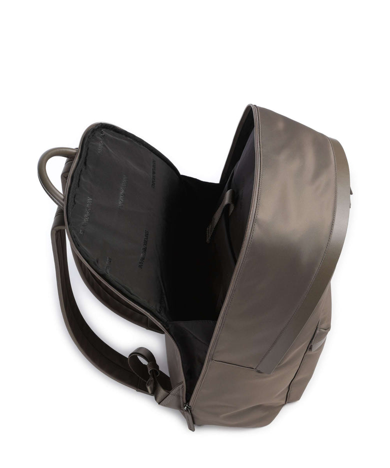 Emporio Armani Recycled Nylon Backpack major brown