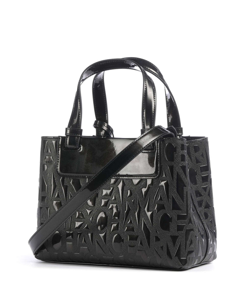 Armani Exchange Liz Patent S Handbag black