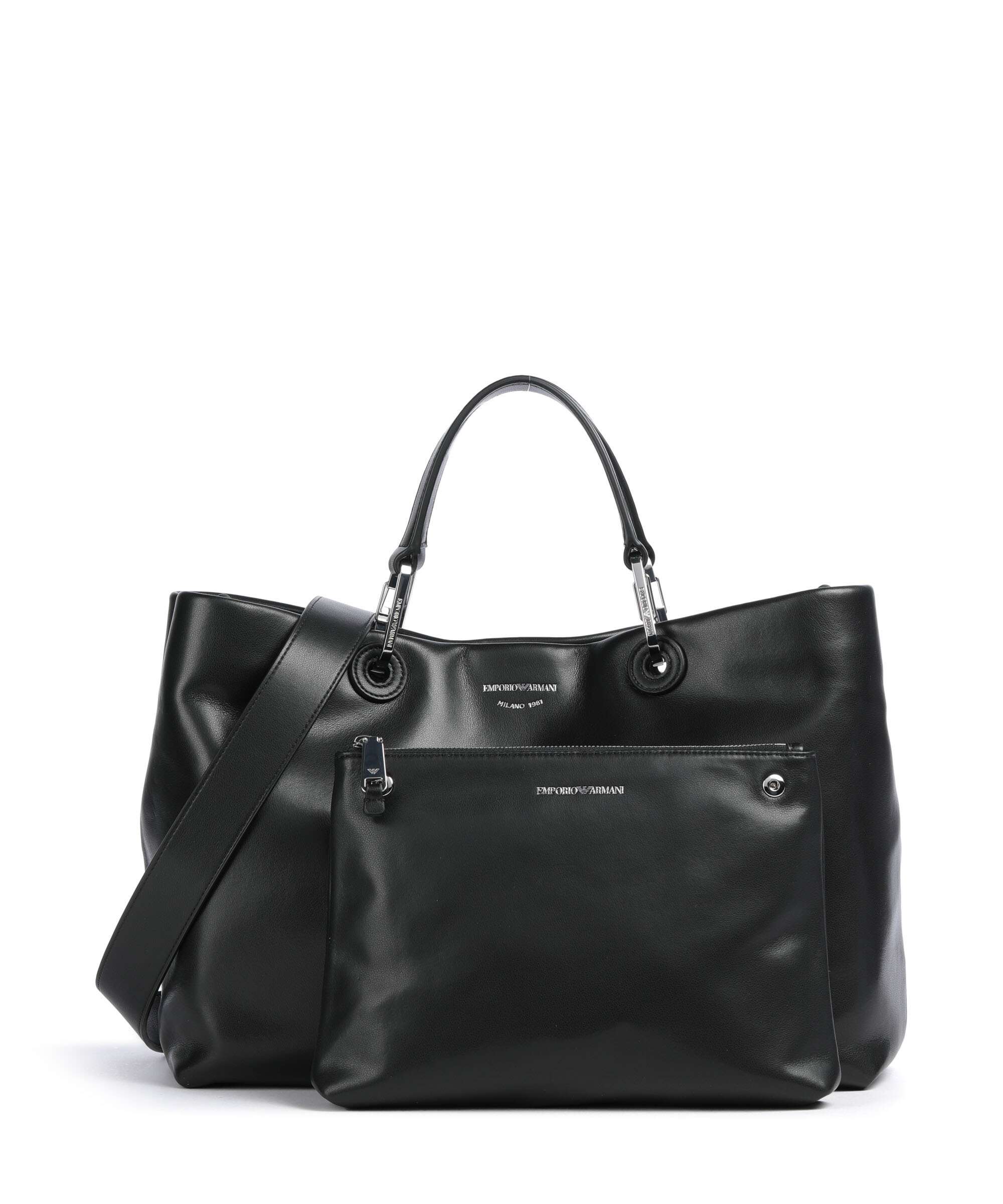 Emporio Armani My EA M Handbag grained leather black beauty