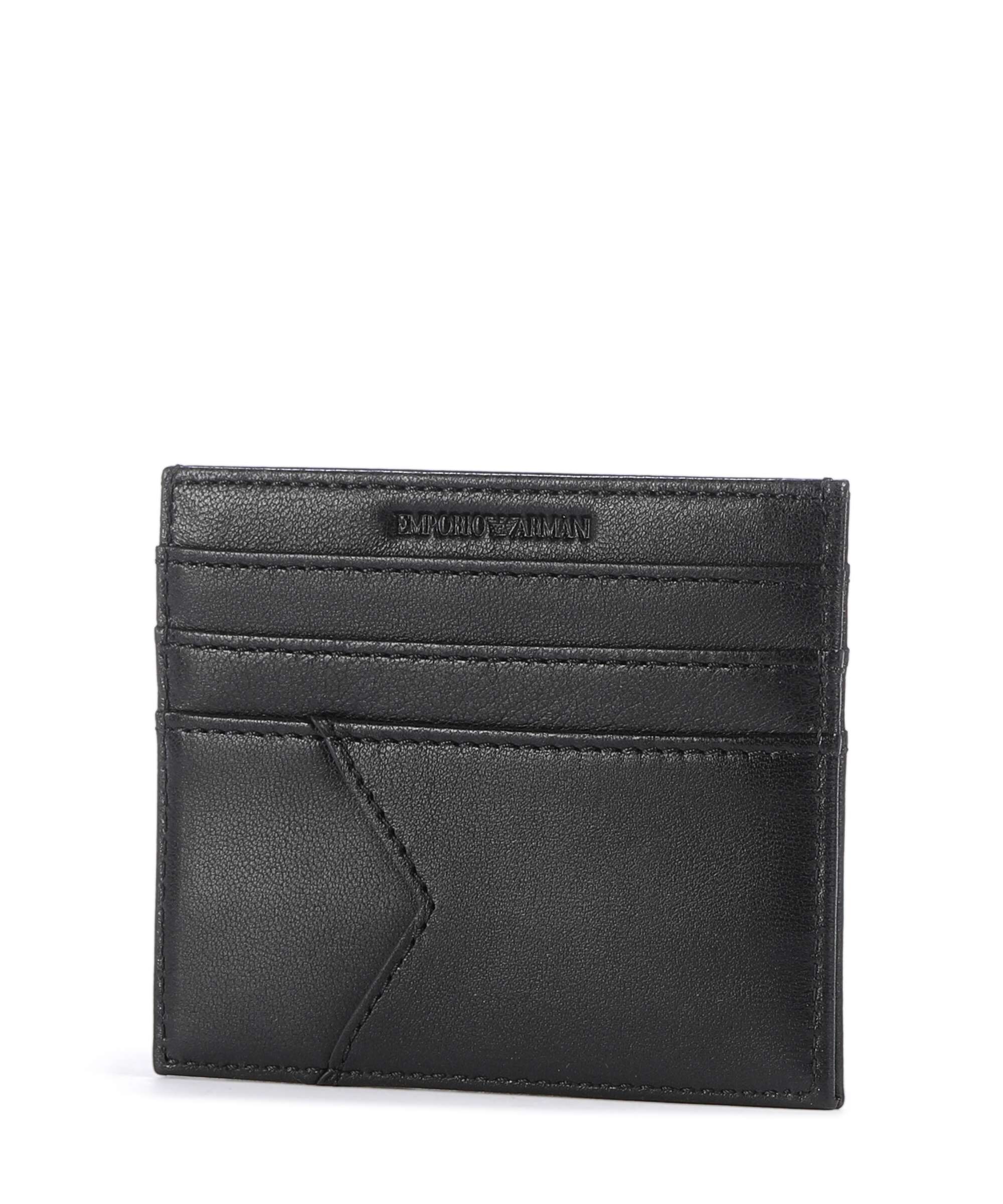 Emporio Armani Premium Nappa Credit card holder black beauty