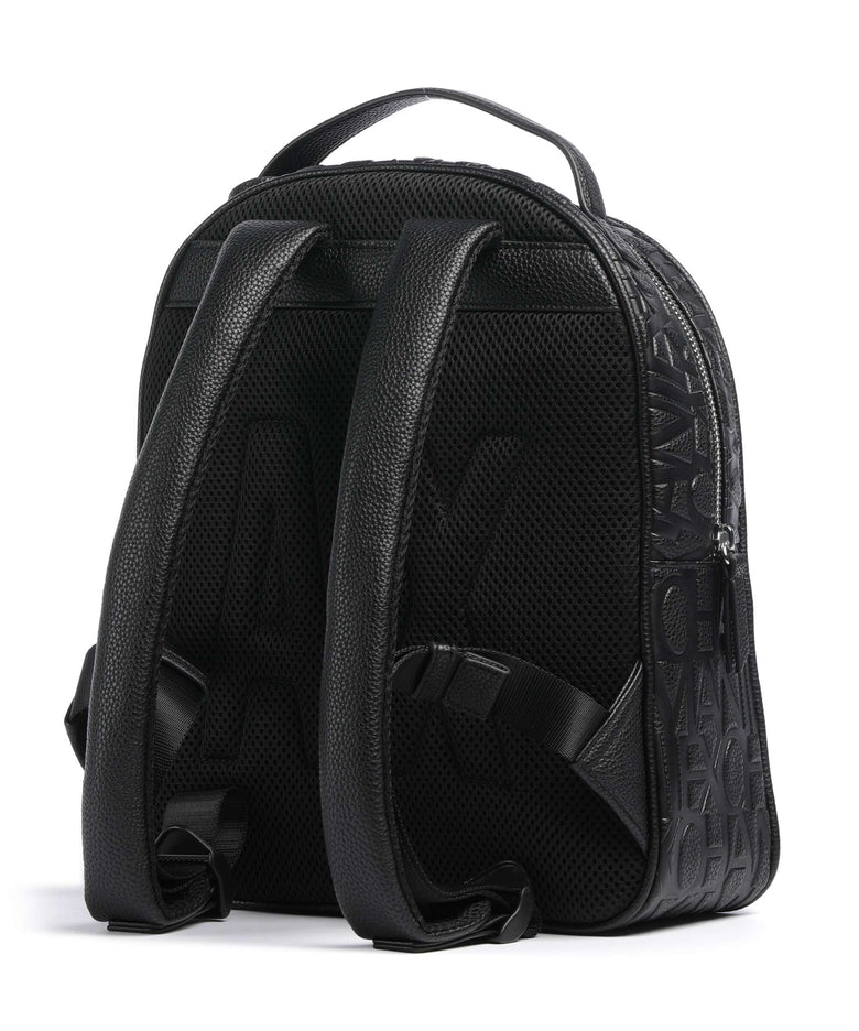armani black leather backpack Armani Exchange Liz Pebble S Backpack imitation leather black
