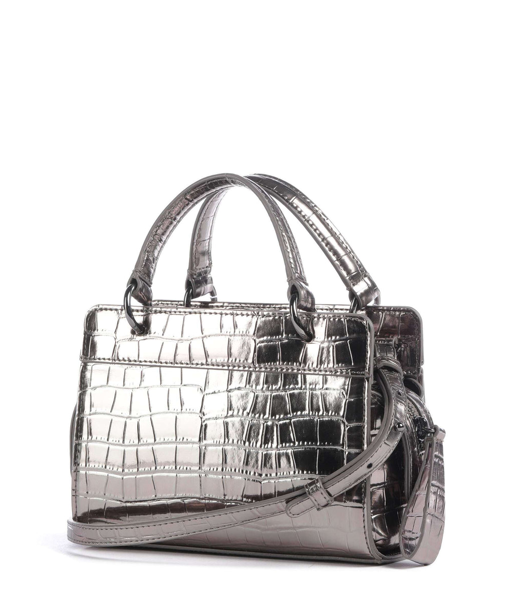 Armani Exchange Diane Mini Croco Crossbody bag gunmetal