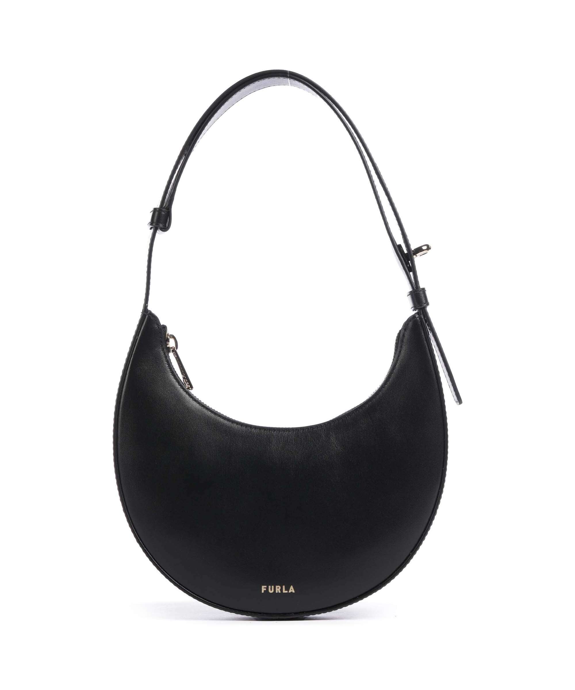 Furla Delizia Mini Shoulder bag fine grain leather nero - WE00649