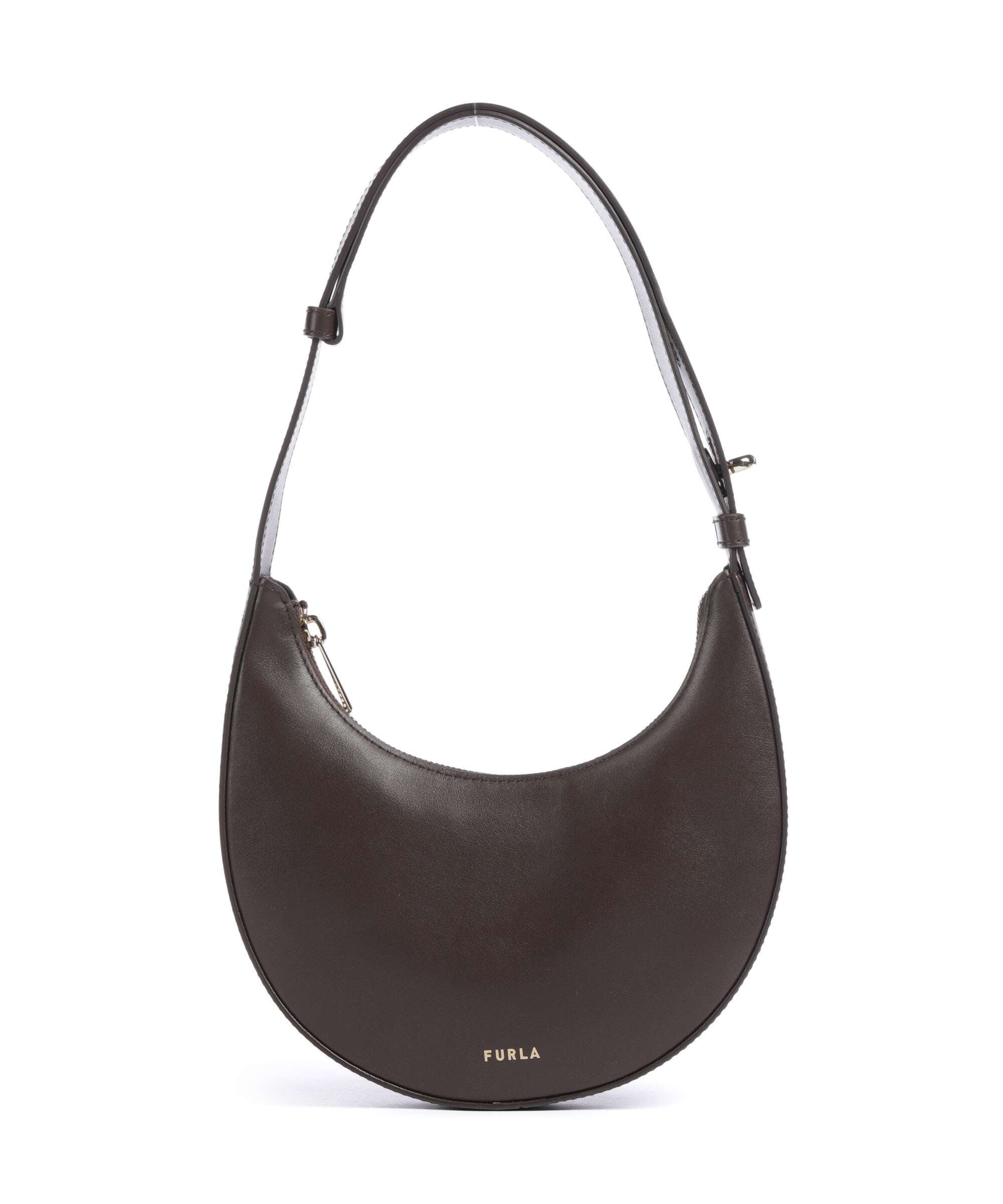 FURLAバック Furla Delizia Mini Shoulder bag fine grain leather cioccolato