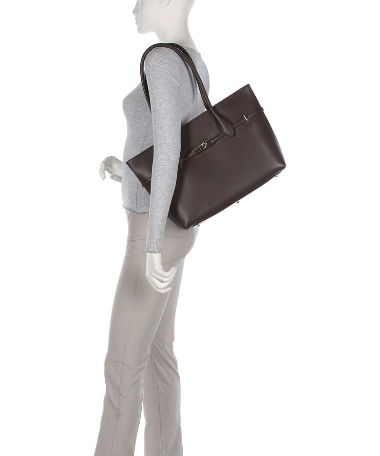 Furla Goccia L Tote bag cioccolato
