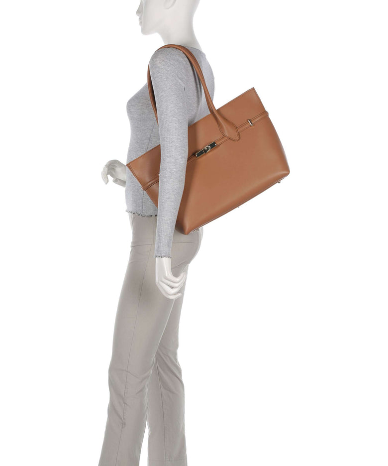 Furla Goccia L Tote bag brandy