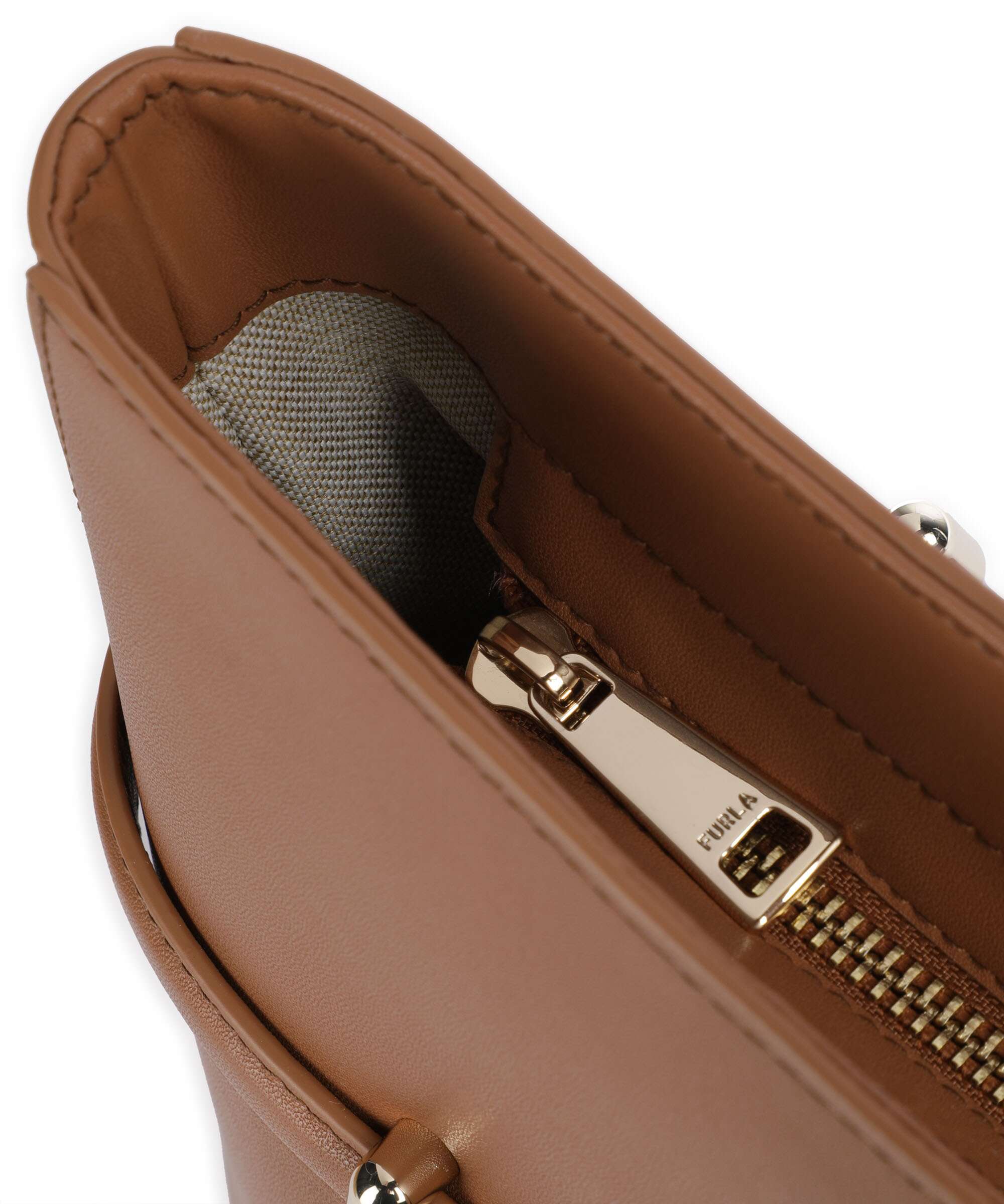 Furla Goccia L Tote bag brandy